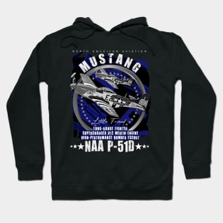 P-51 Mustang | North American Aviation WW2 P51 Fighter Plane Hoodie